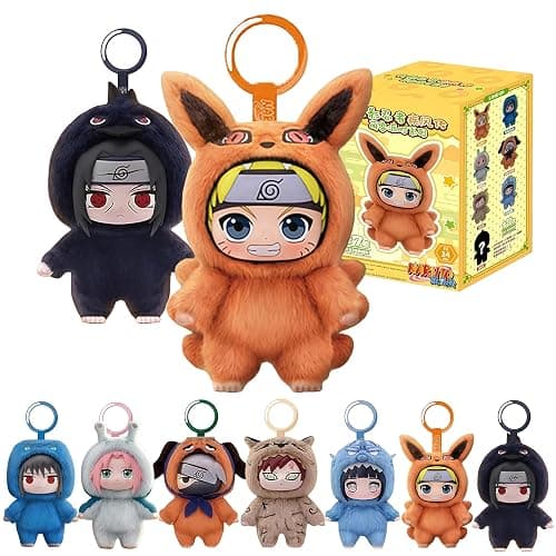 MINISO Naruto Shippuden Cute Beast Party Series Blind Box - Naruto/Kakashi/Uchiha Character Design - Desktop Ornament/Gift - 1 Random Piece - Image 1
