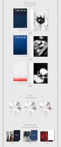 EN HYPEN : DARK BLOOD (HALF Version) 4th Mini Album CD-R+Photobook+Photocard+Message Photocard+Sticker+Postcard+Bookmark+Poster with Lyrics thumbnail 3