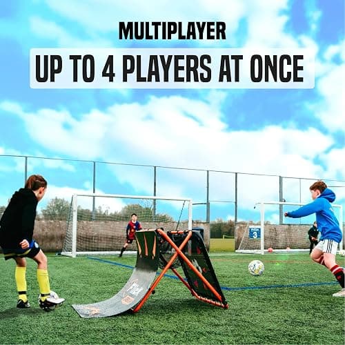 Flick Urban Soccer Skills Trainer - Rebound Board, Rebound Net, Target Net and Passing Tunnel - Proven by Science to Improve Your Soccer Skills thumbnail 8
