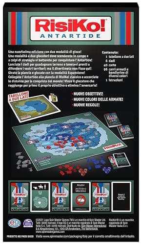 EDITRICE GIOCHI, Risiko! Antartide, Gioco di Strategia, 2 Giochi in Scatola in 1 per Sfide tra Amici e in Famiglia, Giochi da Tavolo per Adulti e Bambini, Espansione di Risiko e Gioco Singolo, 8+ Anni | 42 Territori, Due Modalità Di Gioco, Espansione Del Gioco Originale, Settimo Continente, Pensiero Logico thumbnail 8