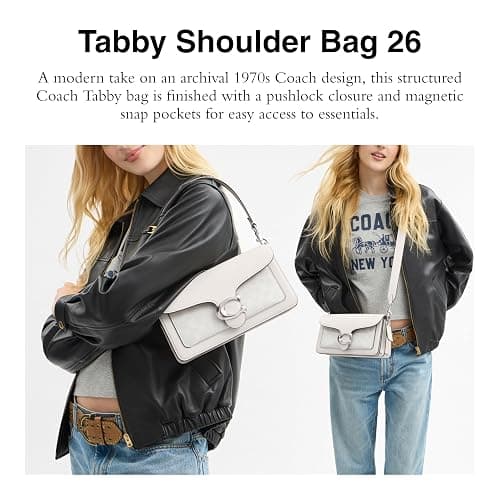 Coach Tabby Shoulder Bag 26 in Signature Canvas, LH/White Chalk thumbnail 2