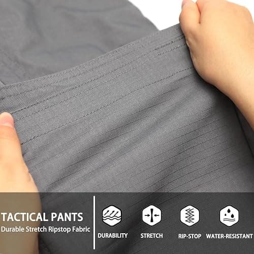 Hiwise Men's Ripstop Tactical Pants Water Resistant Stretch Cargo Pants Lightweight EDC Hiking Work Pants thumbnail 6