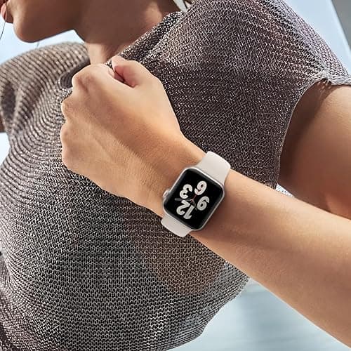 Soft Silicone Sport Band Compatible for Apple Watch Bands Women Men, Waterproof iWatch Strap Fits 38mm 40mm 41mm 42mm 44mm 45mm 46mm 49mm Apple Watch Ultra 3/2/1 and Series 11/10/9/8/7/6/5/4/3/SE thumbnail 5