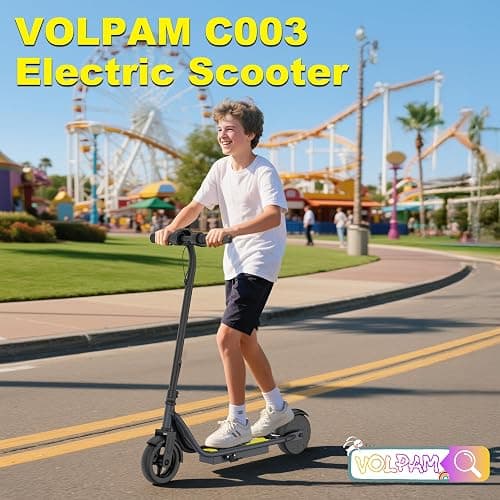 VOLPAM Electric Scooter, 350W/500W Powerful Motor, 8.5"/10" Solid Tires, 19/22Mph, 28/23/21/16 Miles Max Range, Dual Braking thumbnail 2