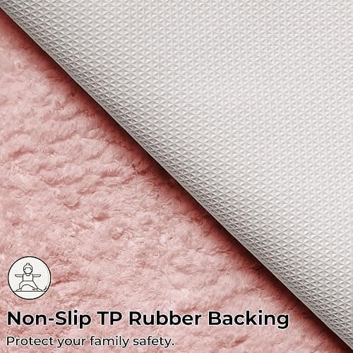 GRANNY SAYS Pink Bathroom Rugs Non Slip Washable, 24"x 36", Soft Bath Mats for Bathroom, Microfiber Shag Rug, Absorbent Bath Floor Mat, Large Bath Rug for Shower, Tub, Bedroom thumbnail 6