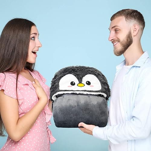 Penguin Wearable Hooded Blanket for Adults – Fuzzy Super Soft Warm Cozy Plush Flannel Fleece & Sherpa Hoodie Throw Cloak Wrap - Penguin Gifts for Women Adults Girls and Kids thumbnail 8