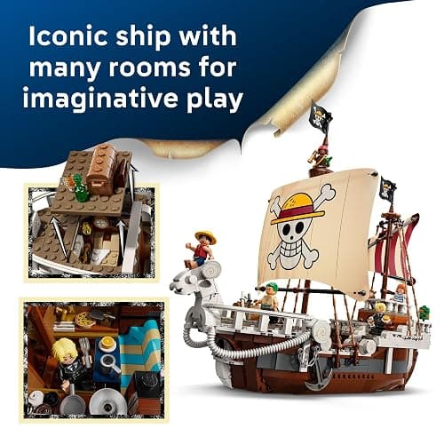 LEGO ONE Piece The Going Merry Pirate Ship Building Blocks - Pretend Play Adventure Toy for Boys & Girls, 10+ - Straw Hat Crew Toy Figures & Playset for Anime Fans - Gift Idea for Birthdays - 75639 thumbnail 3