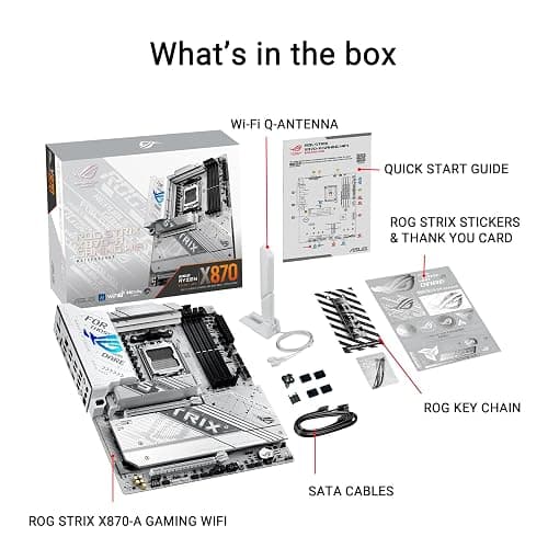 ASUS ROG Strix X870-A Gaming WiFi AMD AM5 X870 ATX Motherboard 16+2+2 Power Stages, Dynamic OC Switcher, Core Flex, DDR5 AEMP, WiFi 7, 4X M.2, PCIe® 5.0, Q-Release Slim, USB4®, AI OCing & Networking thumbnail 6