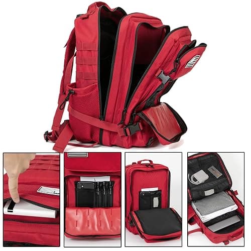 QT&QY 25L/45L Military Tactical Backpack For Men Molle Daypack 3 Day Bug Out Bag Hiking Rucksack With Bottle Holder thumbnail 5