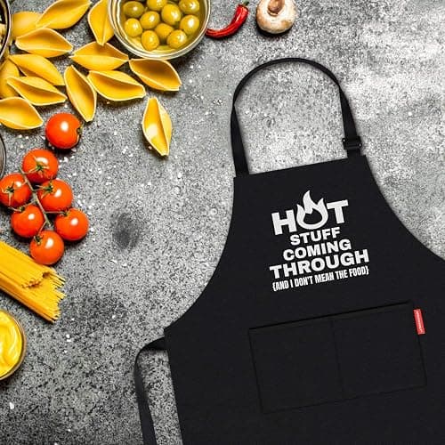 Funny Cooking BBQ Grilling Gifts for Men, Chef Aprons with Pockets, Birthday Valentine's Father's Day Christmas Gifts for Husband, Dad, Boyfriend thumbnail 5