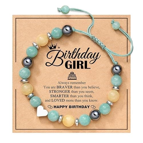 UPROMI To My Daughter/Granddaughter/Niece Bracelet, Back to School Graduation Valentines Christmas Birthday Gifts for Girls - Birthday Girl
