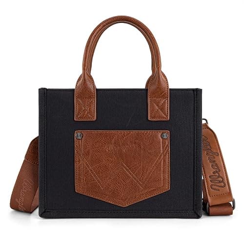 Montana West Wrangler Tote Bag for Women Retro Canvas Top Handle Purses and Handbags thumbnail 5