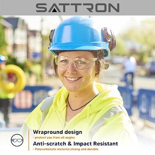 SATTRON 24 Pack Clear Safety Glasses, UV Protection Protective Eyewear for Men Women, ANSI Z87.1 Scratch & Impact Resistant Eye Protection, Ideal for Construction, Sports, Lab, Shooting thumbnail 4