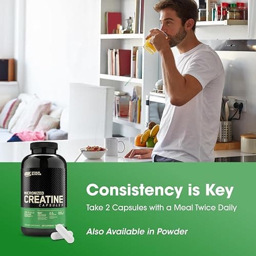 Optimum Nutrition Micronized Creatine Monohydrate Capsules, Keto Friendly, 2500mg, 300 Capsules (Packaging May Vary) thumbnail 6
