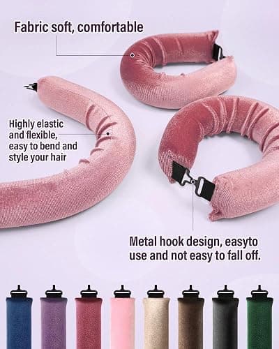 Heatless Hair Curler Overnight Curls-3 Pcs No Heat Curling Blowout Rod to Sleep In,Hair Rollers with Satin Scarf thumbnail 3