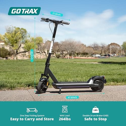 Gotrax ECLIPSE Electric Scooter for Adults, 10" Solid Tire, Max 28 Mile Range, 500w Motor up to 20Mph w/Electric Code Lock, High-Strength Aluminum Body & Long Battery Life, Foldable Commuting EScooter thumbnail 8