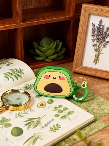 Ention Adorable Case for AirPods Pro3 2025 Version Kawaii Cover Cartoon Shockproof Anime Cute Anti-Fall Cases Avocado thumbnail 8