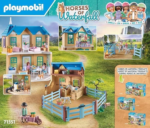 PLAYMOBIL Horses of Waterfall 71357 Hufschmied Ben & Achilles, interaktive Pferdepflege auf der Waterfall Ranch, nachhaltiges Spielzeug für Kinder ab 5 Jahren thumbnail 5