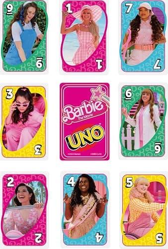 Mattel Games UNO Barbie The Movie Card Game for Kids & Adults Featuring Characters Graphics & Special Rule, 2 to 10 Players - Barbie Movie thumbnail 5