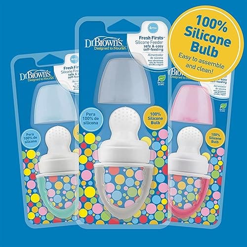 Dr. Brown's Fresh First Silicone Feeder, Mint & Grey, 2 Count thumbnail 2