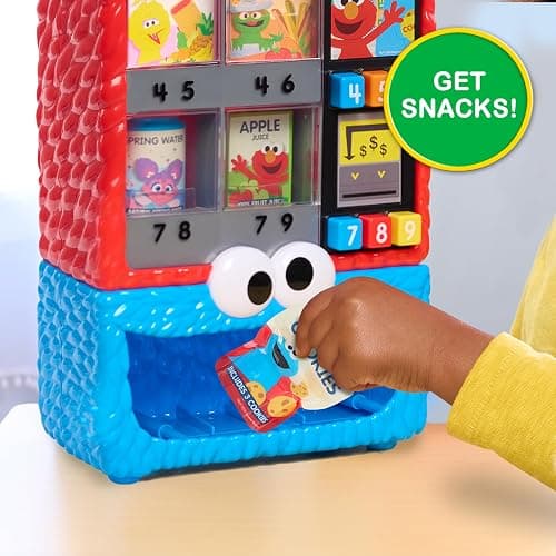Sesame Street Elmo’s Sesame Snacks Vending Machine Toy by Just Play | 6 Play Snacks, 3 Coins, Music, Phrases, Interactive Pretend Play, Learning Toy, Ages 2 and Up thumbnail 5