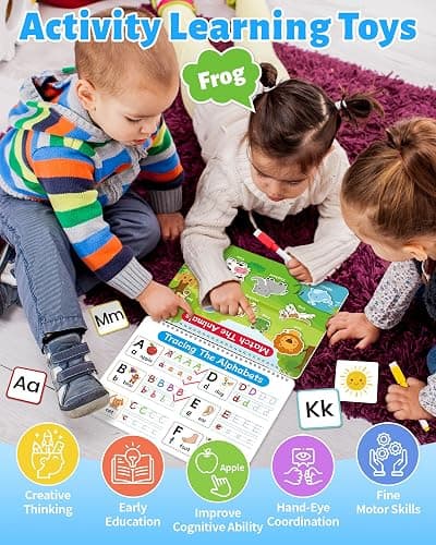 Benresive Montessori Busy Book for Toddlers 3-5, Preschool Learning Activities, Tracing Activity Coloring Books for Kids Ages 3-5, Educational Toys Gifts, Autism Sensory Travel Toys for Toddlers thumbnail 3