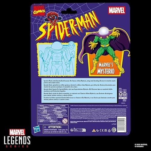 Marvel Legends Series Marvel's Mysterio, Retro Spider-Man Collectible 6-Inch Action Figure thumbnail 7