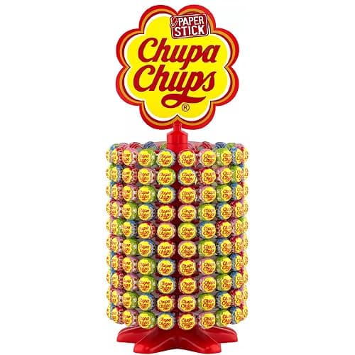 CHUPA CHUPS - Assorted Lollipop Carousel - 7 Classic Flavours - 200 Lollies - Image 1