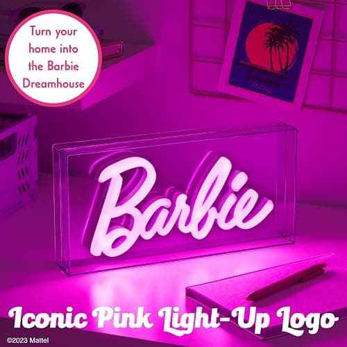 Paladone Barbie Logo LED Neon Pink Sign, Officially Licensed Barbie Merchandise and Room Decor thumbnail 4