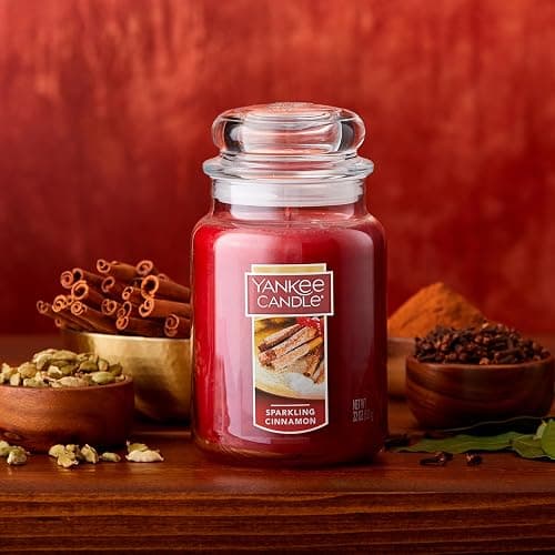 Yankee Candle Scented Candle, Sparkling Cinnamon, Original Large Jar Candle, 110-150 Hours of Burn Time, 22 oz. thumbnail 7