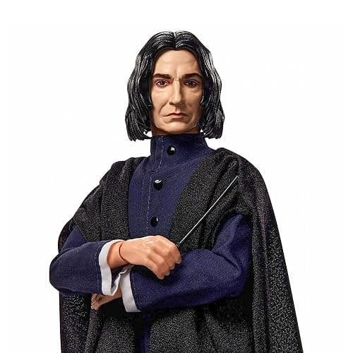 Mattel Harry Potter Collectible Severus Snape Doll (~12-inch) Wearing Black Coat Jacket and Wizard Robes, with Wand, Gift for 6 Year Olds and Up thumbnail 2