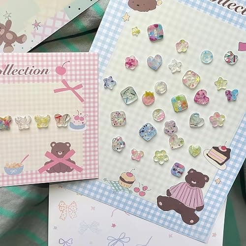 3D Buttons Gel Nail Art Mold Silicone Tools Nails Women DIY Manicure Design Multiple Shapes Button Small Model Resin Buckle Gel Molds for Accessories Supplies thumbnail 9