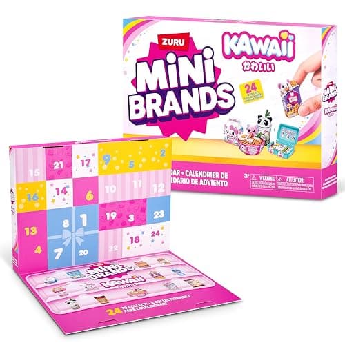 Mini Brands Kawaii Advent Calendar by ZURU, Collectible Seaonal Toys for Girls - Image 1