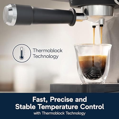 De’Longhi Classic Espresso Machine with Milk Frother, 15-Bar Pump & Temperature Control - Barista Coffee Maker Kit for Espresso, Latte, Cappuccino & Iced Coffee - Italian Stainless Steel Design thumbnail 4