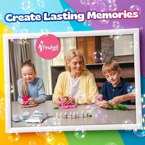 Pinwheel Crafts DIY Soap Making Kit for Kids Ages 5 6 7 8-12+ with Molds, Scents, Dye, Glitter, Foaming Net - Flower Soap Making Kits for Adults Beginners Great for Science Projects and Crafts thumbnail 6
