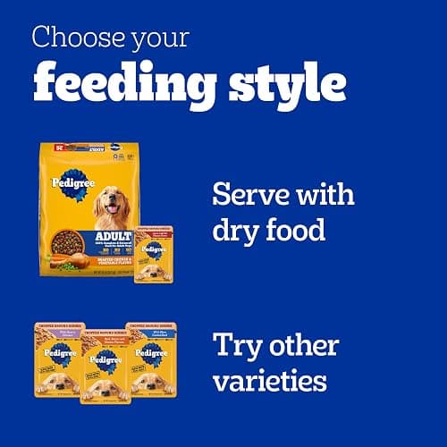 Pedigree Chopped Ground Dinner Adult Soft Wet Dog Food 30-Count Variety Pack, 3.5 oz Pouches thumbnail 10