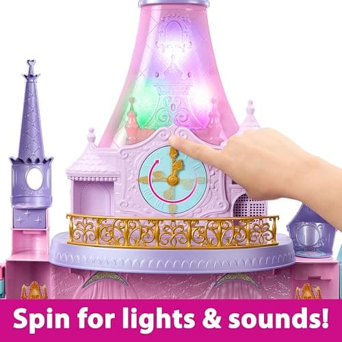 Mattel Disney Princess Toys, Ultimate Castle 4 Ft Tall with Lights & Sounds, 3 Levels, 10 Play Areas and 25+ Furniture & Pieces, Inspired by Disney Movies thumbnail 3