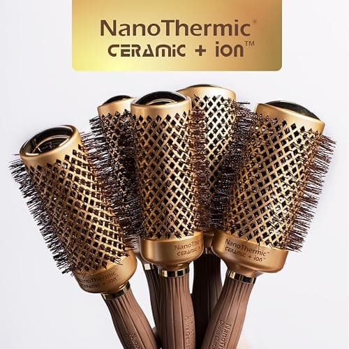 Olivia Garden NanoThermic Ceramic + Ion Round Thermal Hair Brush - Not Electrical - Professional Blowout Brush for Normal to Thick Hair thumbnail 7