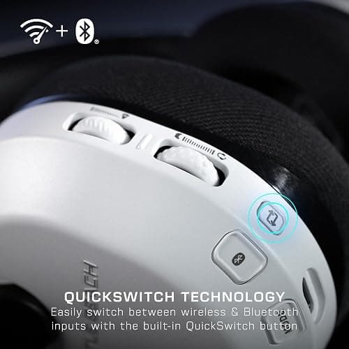 Turtle Beach Stealth 600 Wireless Multiplatform Amplified Gaming Headset for PS5, PS4, PC, & Mobile – Bluetooth, 80-Hr Battery, Noise-Cancelling Flip-to-Mute Mic, 50mm Speakers – White thumbnail 5