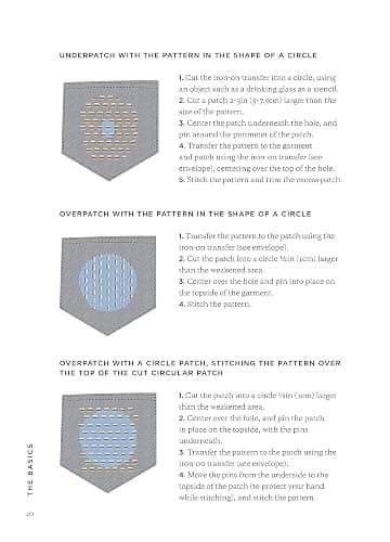 The Mending Directory: 50 Modern Stitch Patterns for Visible Repairs (Landauer) Iron-On Patterns Included - Mend Your Clothes, Practice Sustainable Fashion, Save Money, and Build Your Sewing Skills thumbnail 10