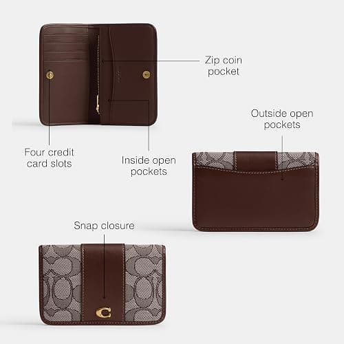 (MYA'S FIRST CHOICE OF WALLET) COACH Refined Calf Leather Essential Slim Card Case thumbnail 3