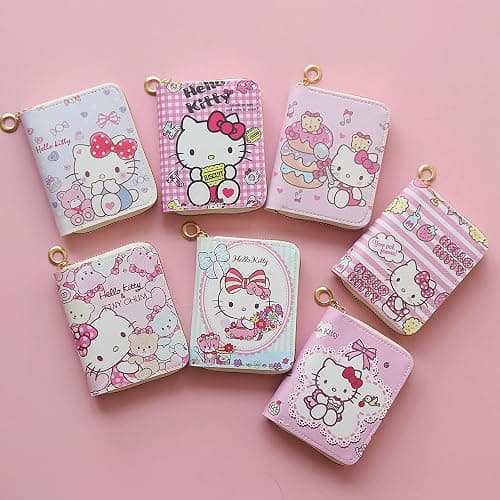 Small Wallet for Women and Girl, Short PU Leather Zipper Cute Coin Purse, 2Pce thumbnail 7