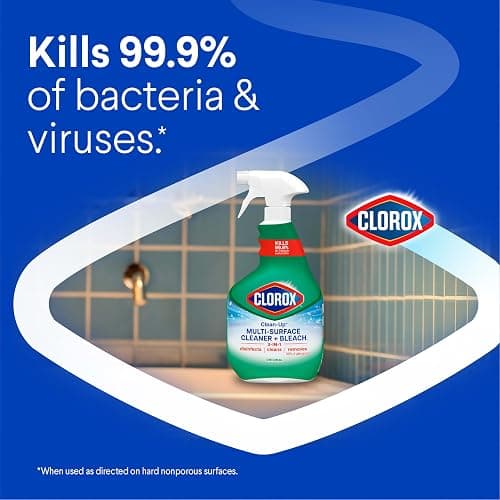 Clorox Clean-Up Multi Surface Cleaner Bleach Spray, Original, All Purpose Cleaning Spray Bottle, Mold and Mildew Cleaner, 32 Fl Oz., Pack of 3 thumbnail 6