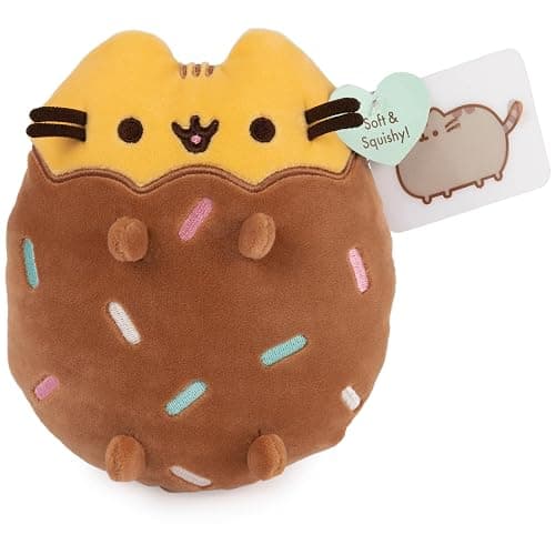 GUND Pusheen Chocolate Dipped Cookie Squisheen, Stuffed Animal for Ages 8 and Up, Brown/Yellow, 6” thumbnail 5