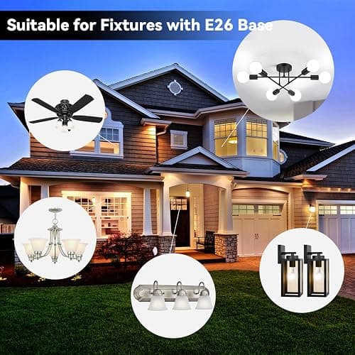 TJOY 6 Pack A19 LED Light Bulbs, 60 Watt Equivalent LED Bulb, Soft Warm White 2700K, Efficient 9W, E26 Standard Base, Non Dimmable Energy Saving Lightbulb, 800LM, 80 CRI, 120V, UL Listed thumbnail 7