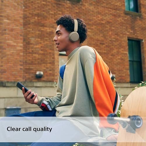Sony WH-CH520 Wireless Bluetooth On-Ear Headphones, Lightweight Design, Up to 50hr Battery Life, Quick Charge, EQ, Clear Call Quality, iOS & Android - Beige thumbnail 2