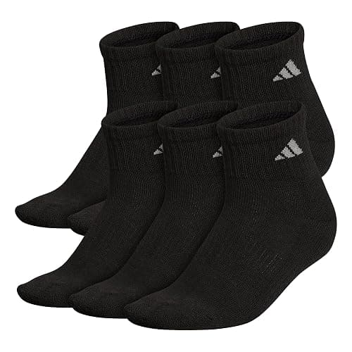 adidas Men's Women's Athletic Cushioned 6-Pack Quarter - Image 1