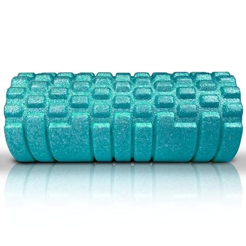 The Original Body Roller - High Density Foam Roller Massager for Deep Tissue Massage of The Back and Leg Muscles - Self Myofascial Release of Painful Trigger Point Muscle Adhesions - 13" Turquoise thumbnail 2