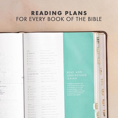 CSB She Reads Truth Bible, Brown Genuine Leather, Indexed, Black Letter, Full-Color Design, Wide Margins, Notetaking Space, Devotionals, Reading ... Ribbon Markers, Easy-to-Read Bible Serif Type thumbnail 7