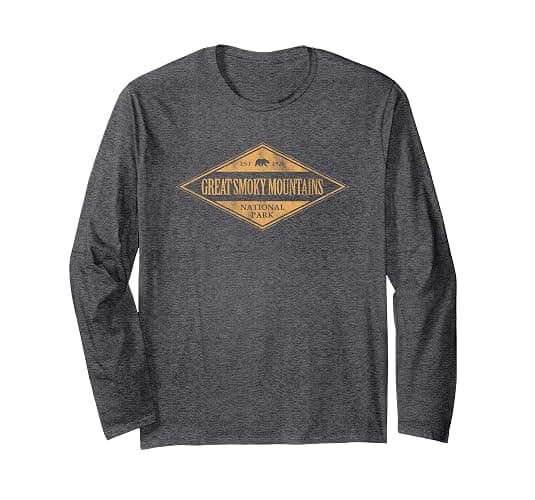 Great Smoky Mountains National Park Retro Preppy Throwback Long Sleeve T-Shirt - Image 1